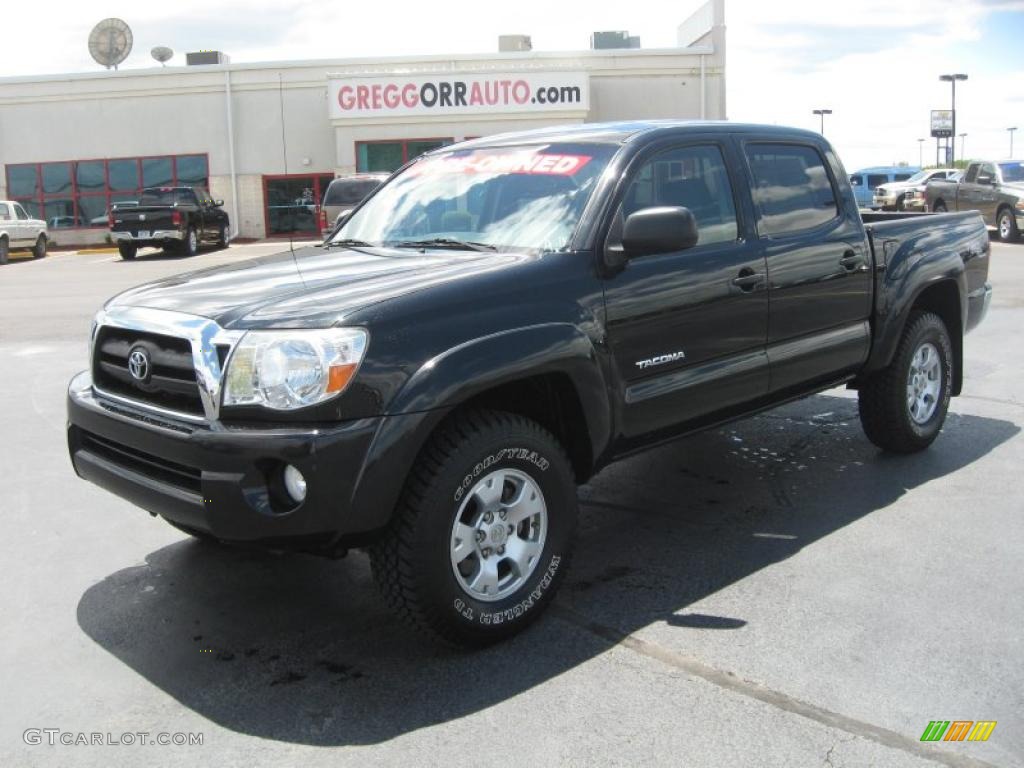 2007 Tacoma V6 TRD Double Cab 4x4 - Black Sand Pearl / Graphite Gray photo #1