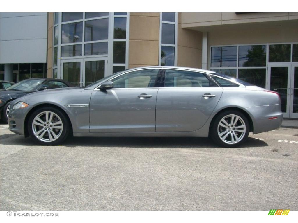 2011 XJ XJL - Lunar Grey Metallic / Jet Black/Ivory photo #1