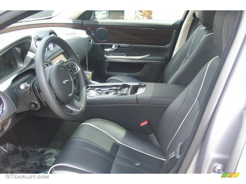 Jet Black/Ivory Interior 2011 Jaguar XJ XJL Photo #49412850