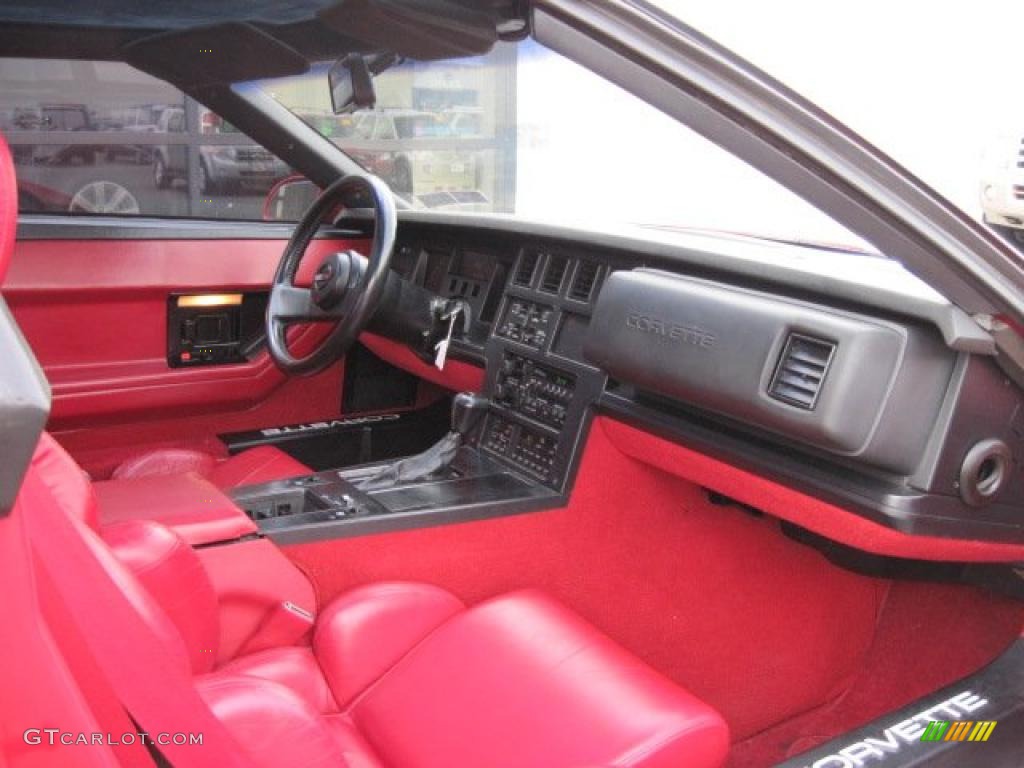 1989 Chevrolet Corvette Coupe Red Dashboard Photo #49413099