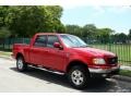 2002 Bright Red Ford F150 Lariat SuperCrew 4x4  photo #12