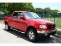 2002 Bright Red Ford F150 Lariat SuperCrew 4x4  photo #13