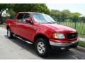 2002 Bright Red Ford F150 Lariat SuperCrew 4x4  photo #14