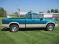 1995 Bright Teal Metallic Chevrolet S10 LS Extended Cab 4x4  photo #9