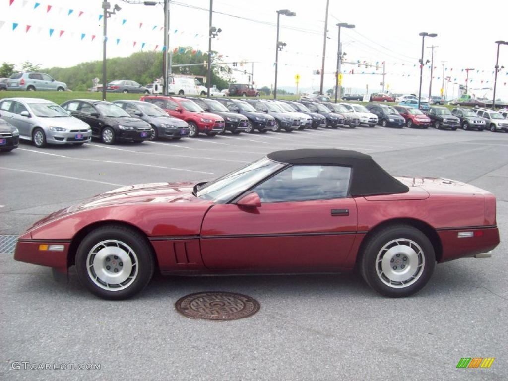 Dark Red Metallic 1986 Chevrolet Corvette Convertible Exterior Photo #49416160