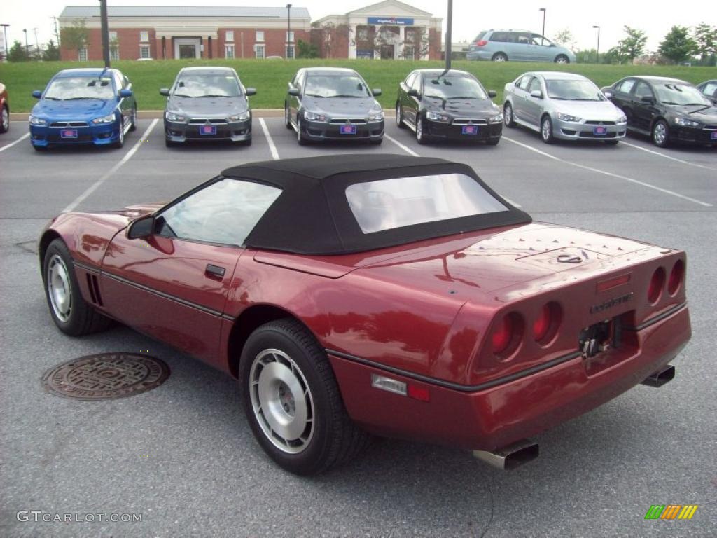 Dark Red Metallic 1986 Chevrolet Corvette Convertible Exterior Photo #49416328