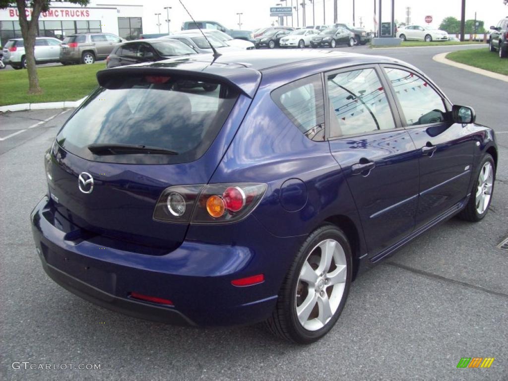 2004 MAZDA3 s Hatchback - Strato Blue Mica / Black photo #5