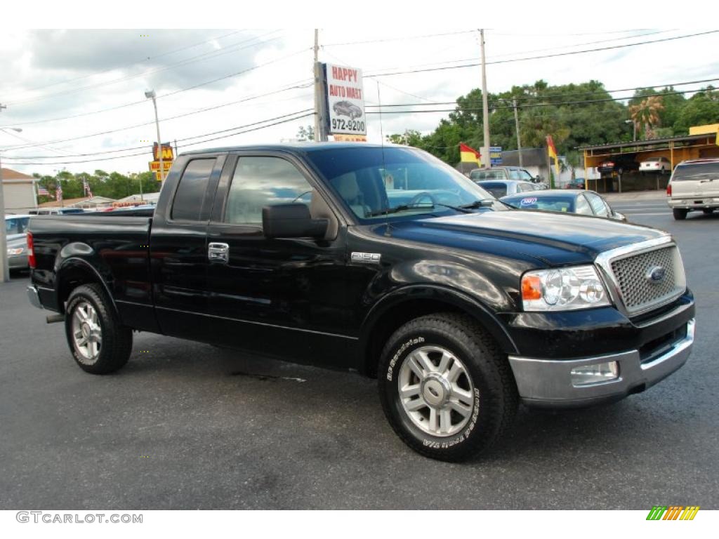 2004 F150 Lariat SuperCab - Black / Tan photo #3