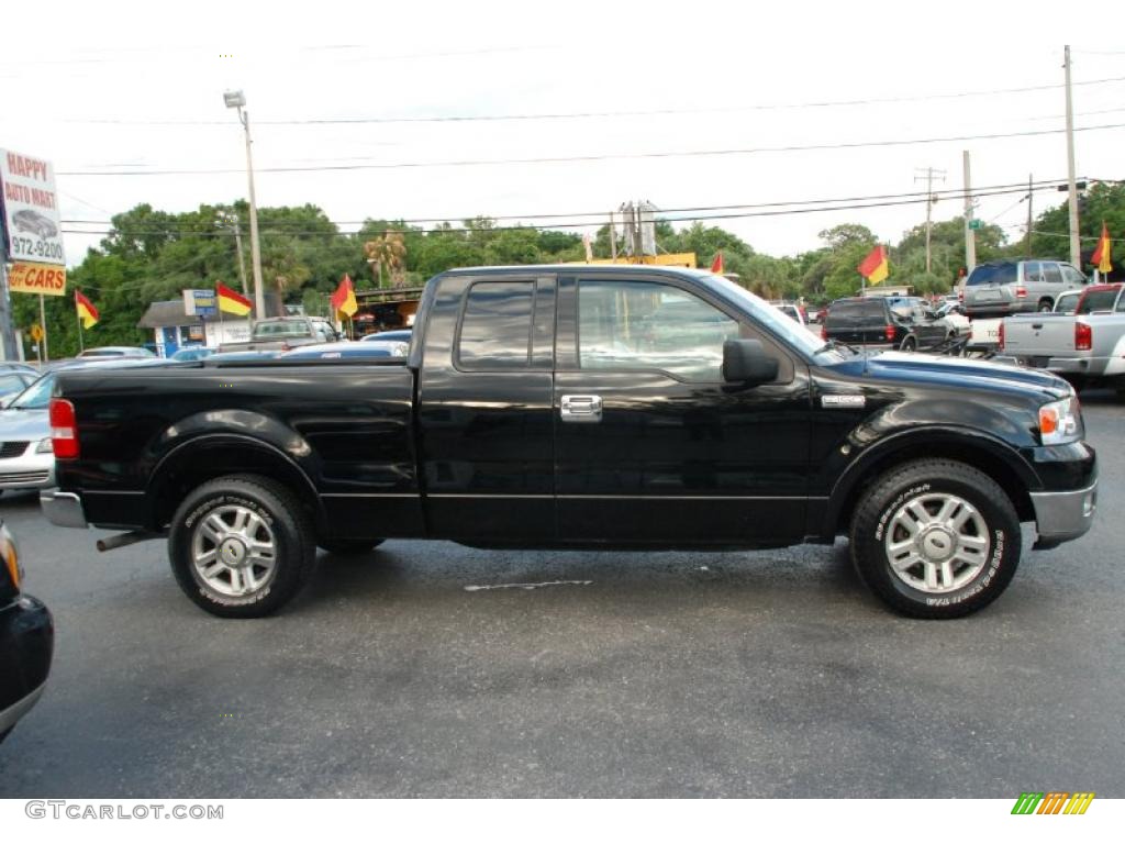 2004 F150 Lariat SuperCab - Black / Tan photo #4