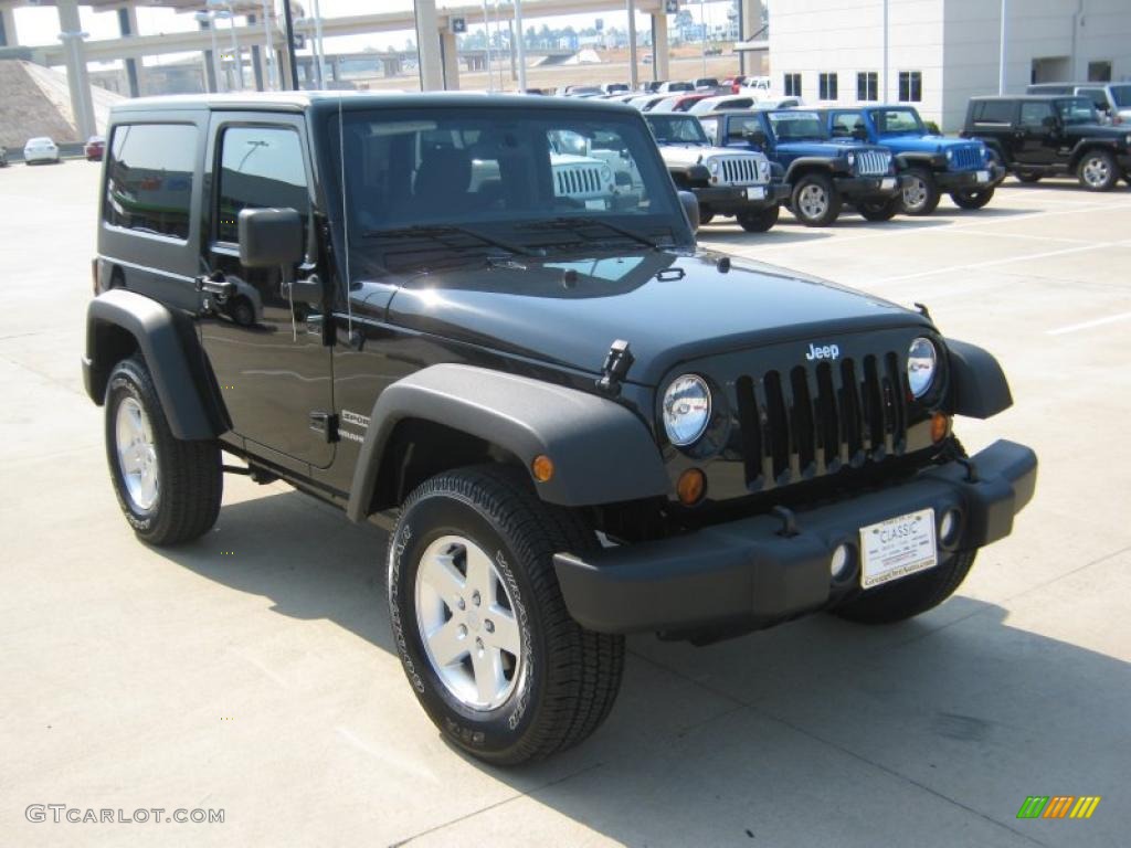 2011 Wrangler Sport S 4x4 - Black / Black photo #7