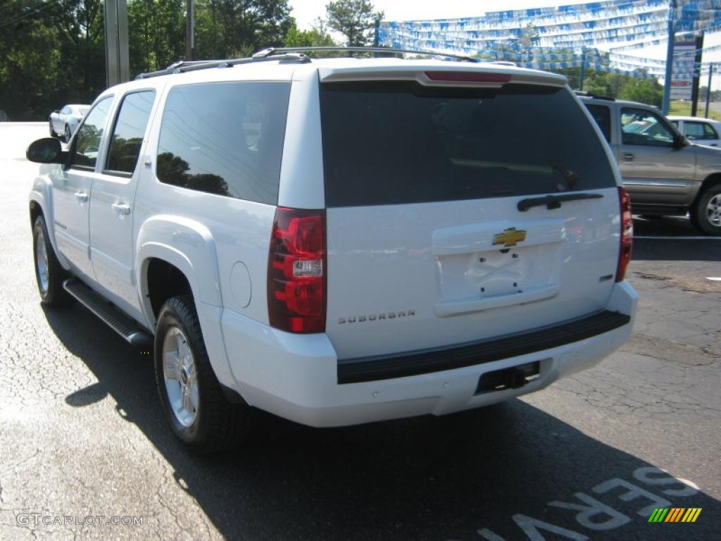 2011 Suburban LT 4x4 - Summit White / Light Cashmere/Dark Cashmere photo #3