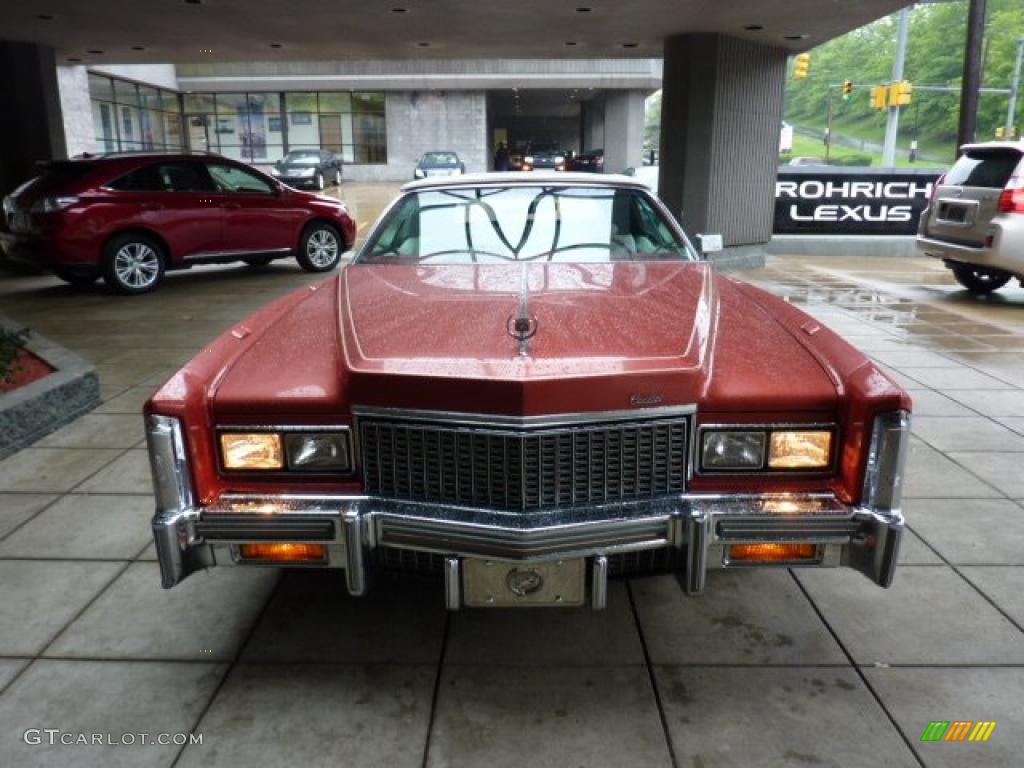 1976 Eldorado Convertible - Emberglow Firemist / White photo #7