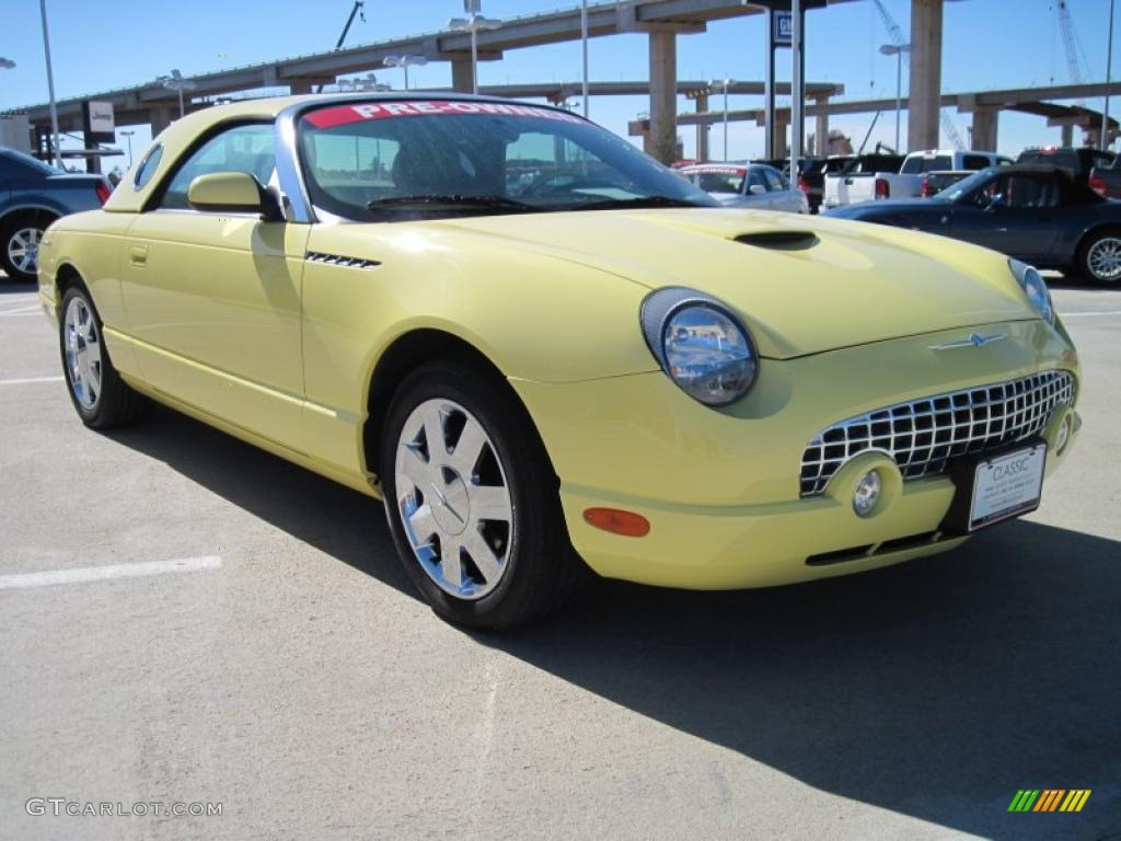 Inspiration Yellow 2002 Ford Thunderbird Premium Roadster Exterior Photo #49421032