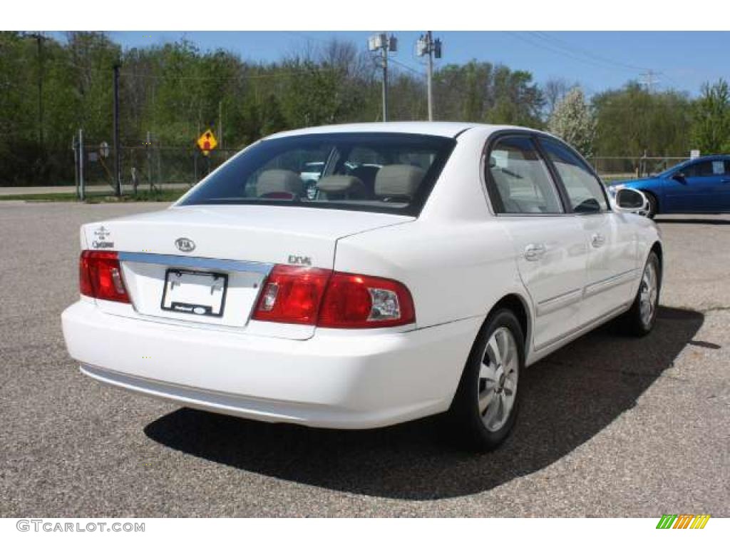 2004 Optima EX V6 - Clear White / Beige photo #7