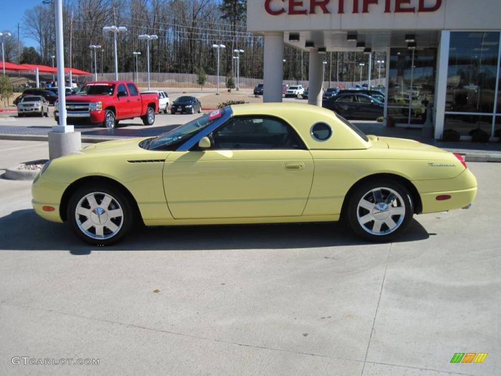 Inspiration Yellow 2002 Ford Thunderbird Premium Roadster Exterior Photo #49421050