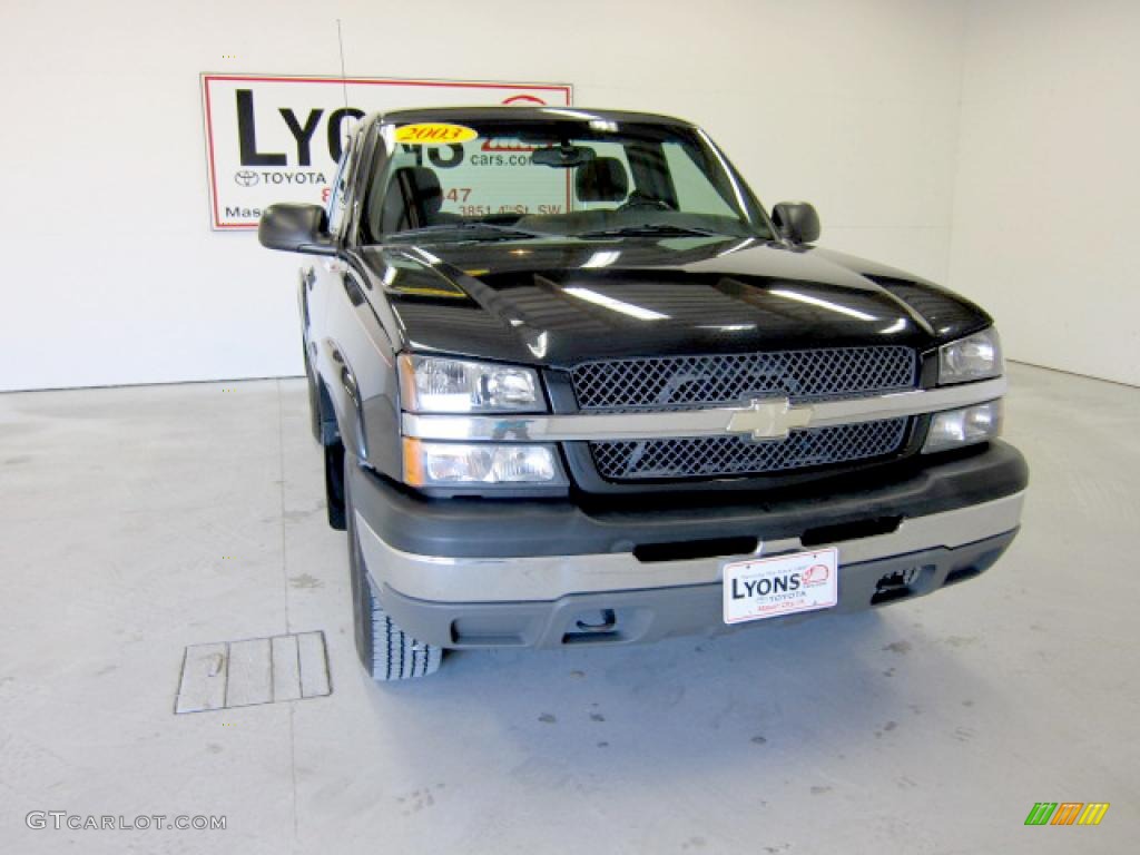 2003 Silverado 1500 Z71 Regular Cab 4x4 - Dark Gray Metallic / Dark Charcoal photo #23