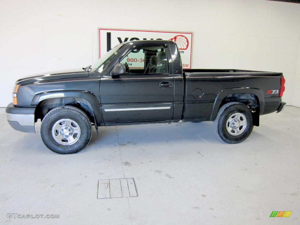 2003 Silverado 1500 Z71 Regular Cab 4x4 - Dark Gray Metallic / Dark Charcoal photo #28