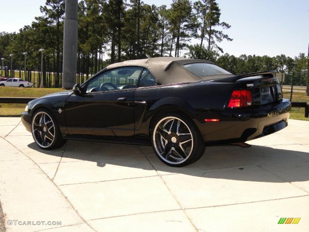 1999 Mustang V6 Convertible - Black / Dark Charcoal photo #6