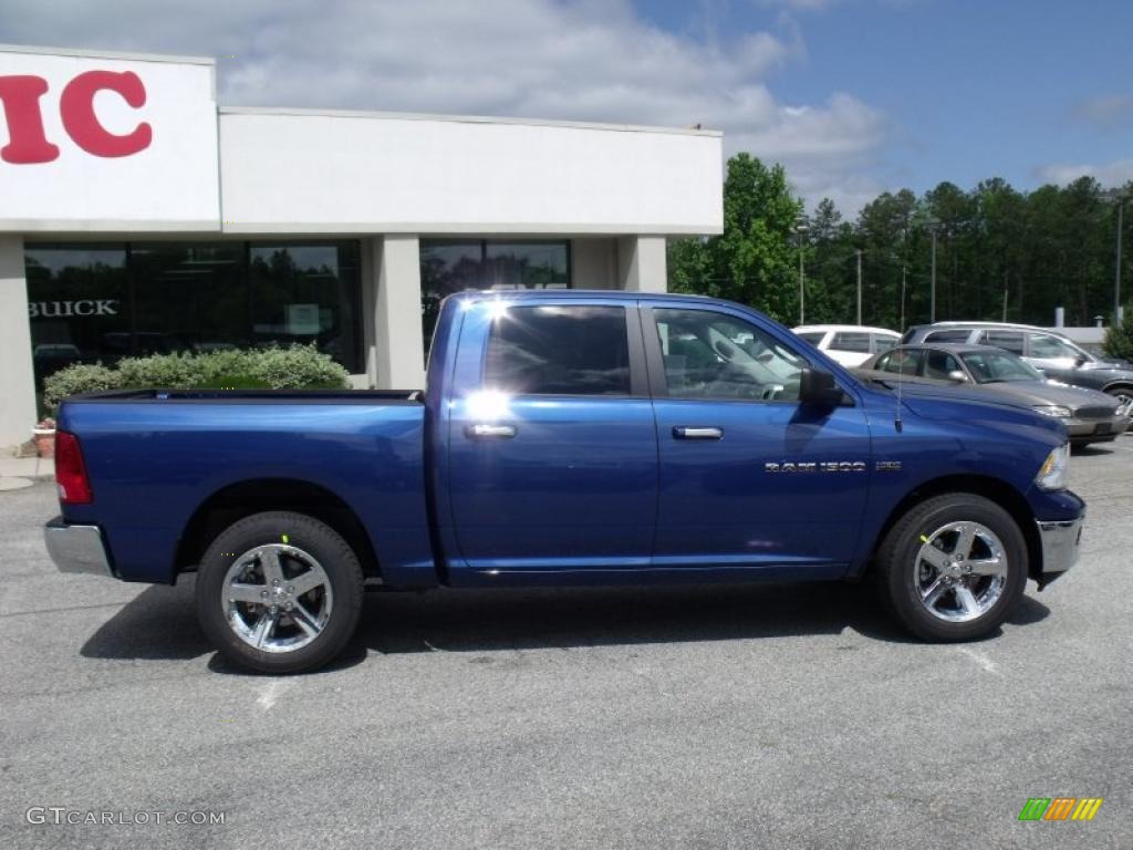 2011 Ram 1500 Big Horn Crew Cab - Deep Water Blue Pearl / Dark Slate Gray/Medium Graystone photo #8