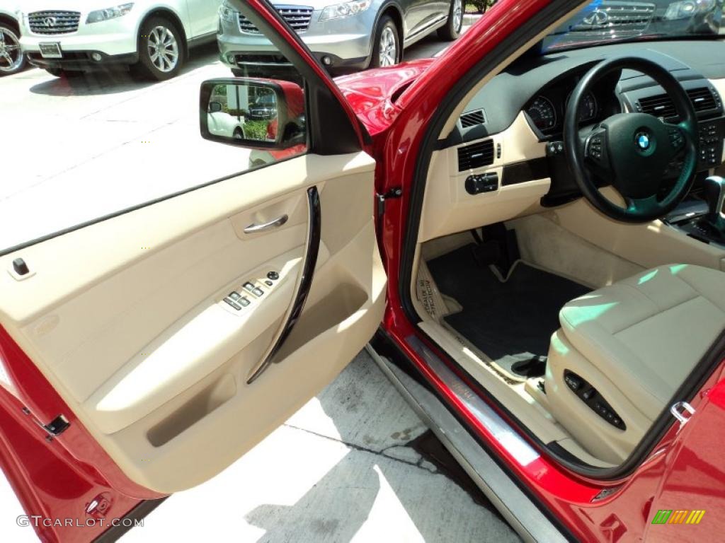 Beige Interior 2008 BMW X3 3.0si Photo #49424344