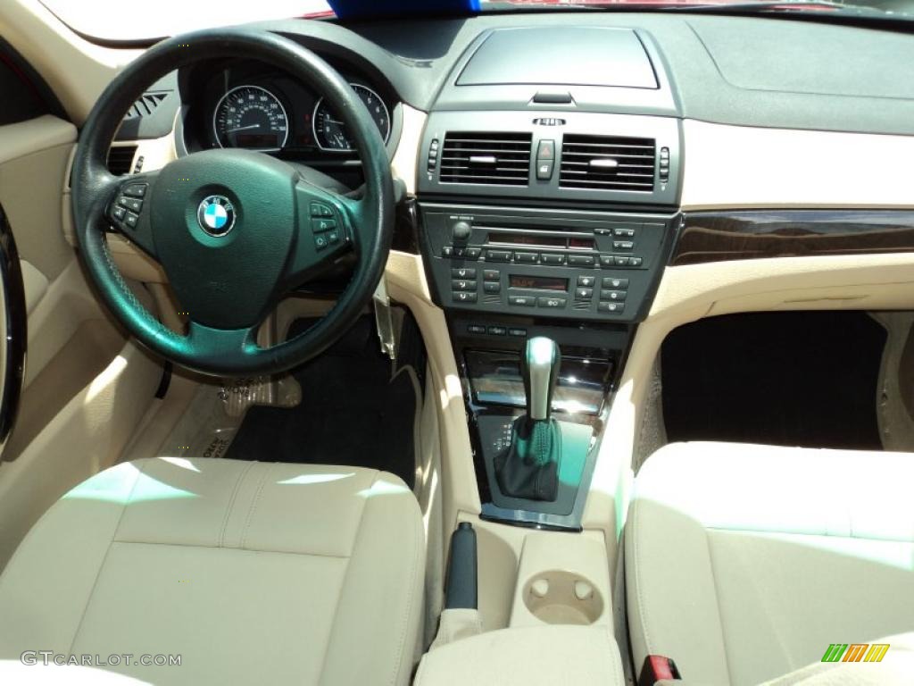 2008 BMW X3 3.0si Beige Dashboard Photo #49424419