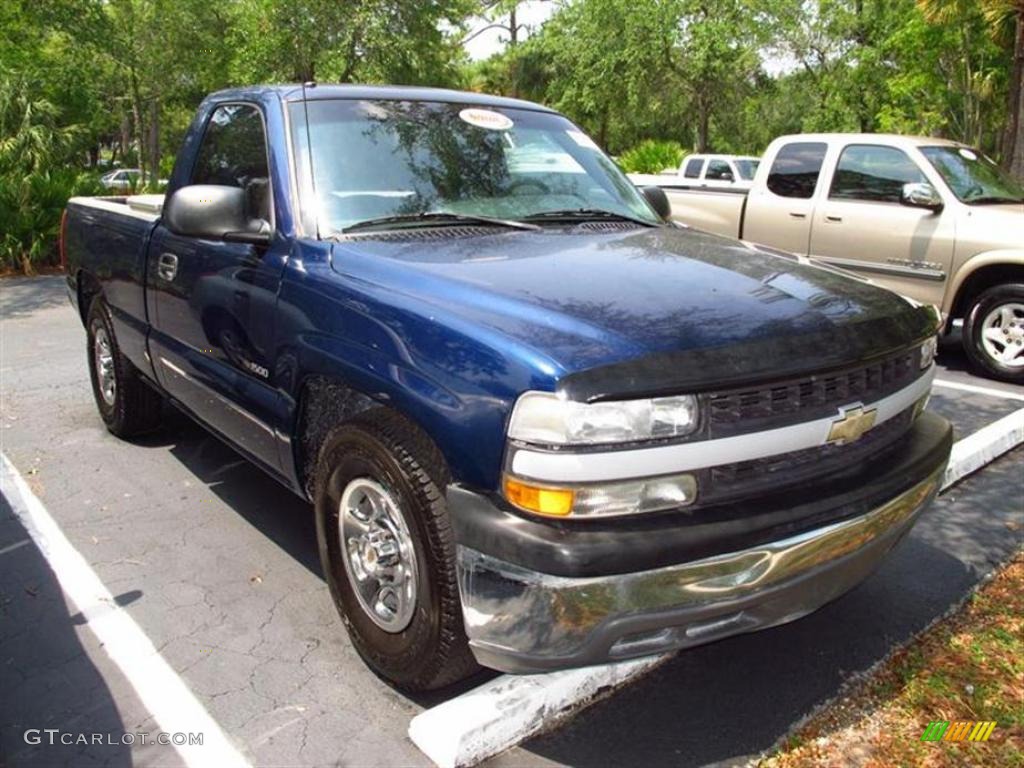 2002 Silverado 1500 Work Truck Regular Cab - Indigo Blue Metallic / Graphite Gray photo #1