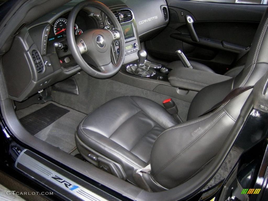 Ebony Black Interior 2010 Chevrolet Corvette ZR1 Photo #49424896