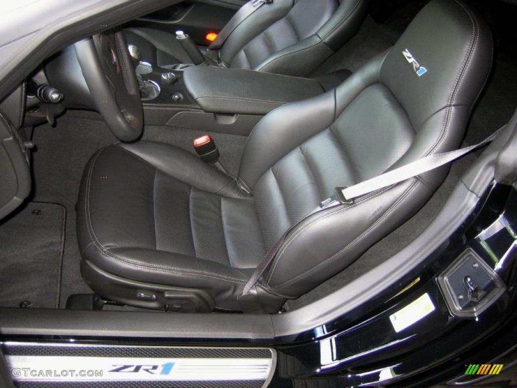 Ebony Black Interior 2010 Chevrolet Corvette ZR1 Photo #49424911
