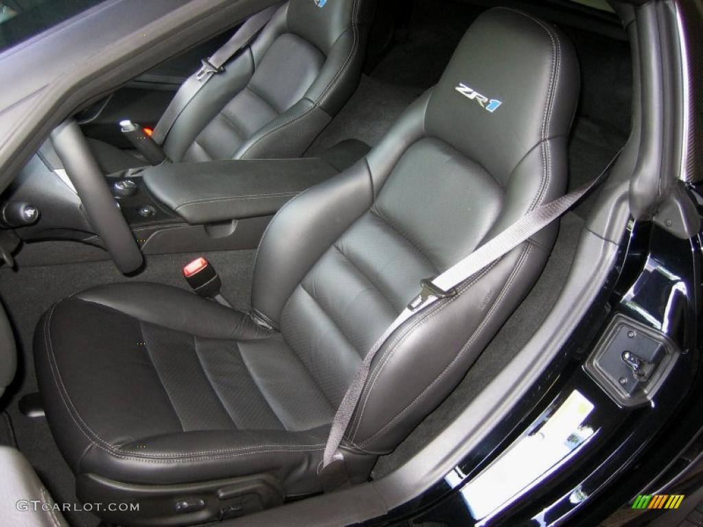 Ebony Black Interior 2010 Chevrolet Corvette ZR1 Photo #49424926