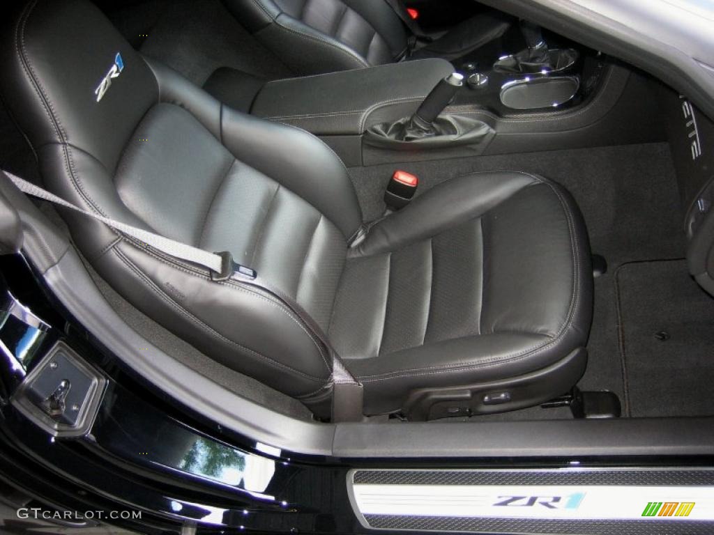 Ebony Black Interior 2010 Chevrolet Corvette ZR1 Photo #49424941