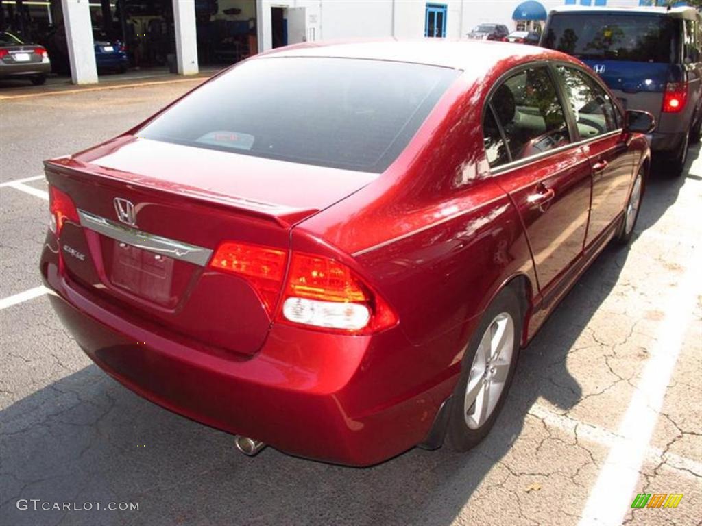 2010 Civic LX-S Sedan - Tango Red Pearl / Black photo #2