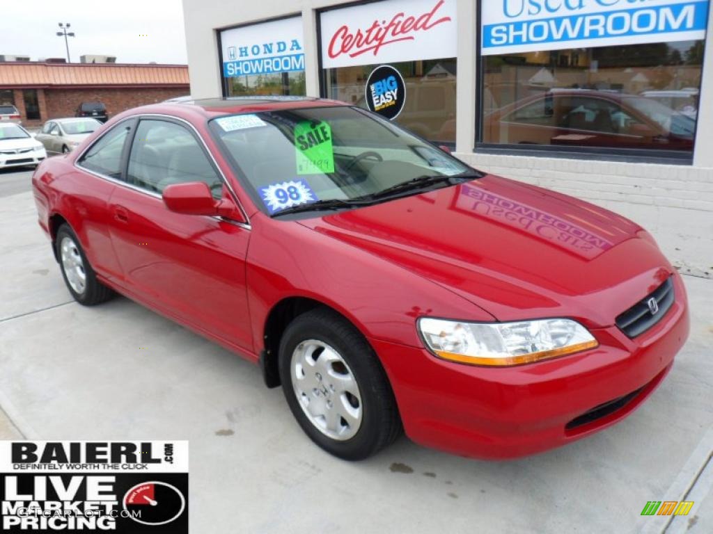 1998 Accord EX Coupe - San Marino Red / Ivory photo #1