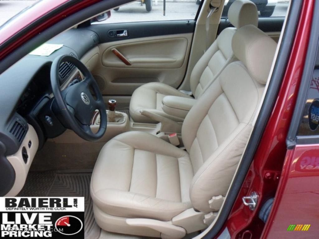 2000 Passat GLS V6 Sedan - Colorado Red Metallic / Beige photo #9