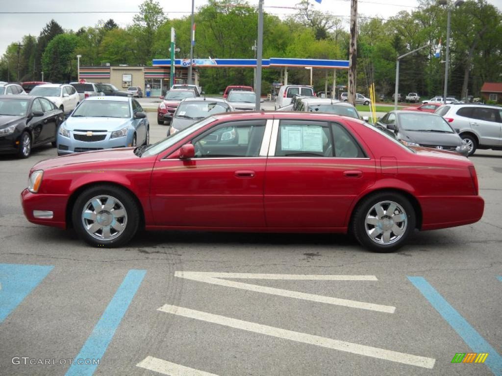 2003 DeVille DTS - Crimson Red Pearl / Oatmeal photo #6