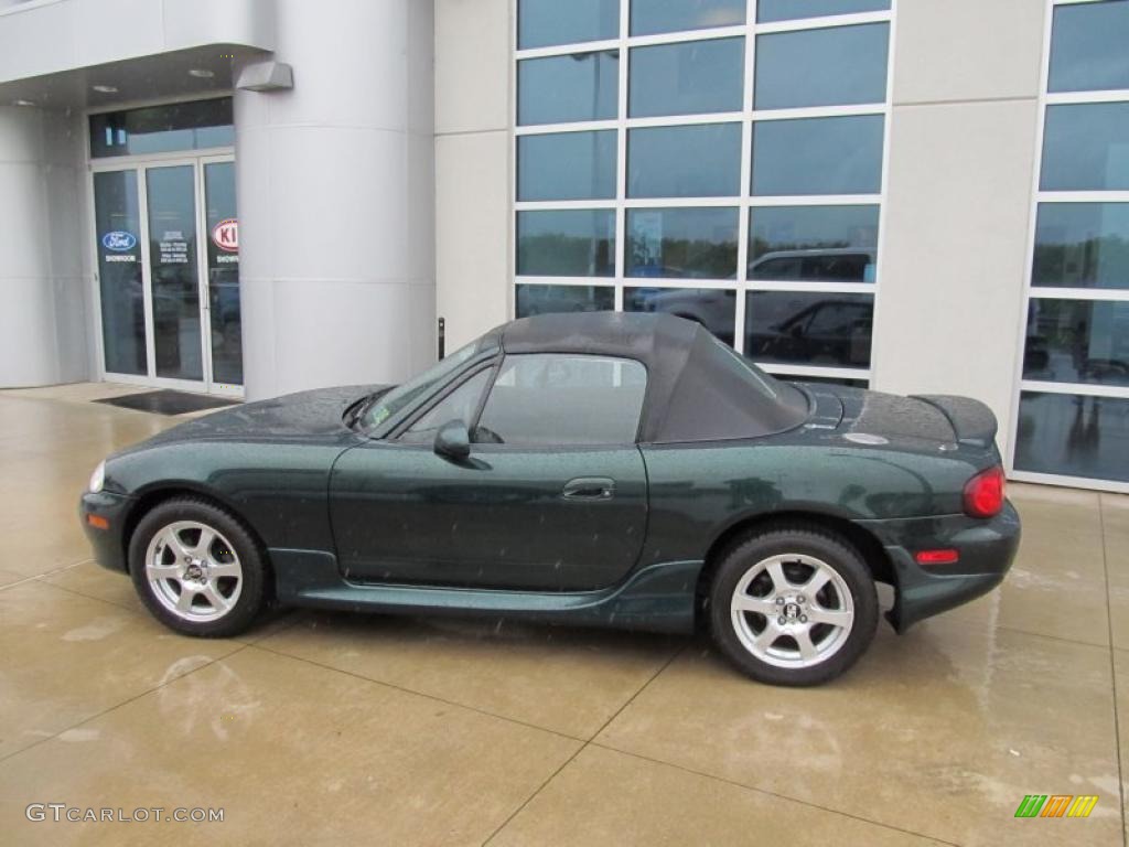 Emerald Green Mica 2002 Mazda MX-5 Miata Roadster Exterior Photo #49434685