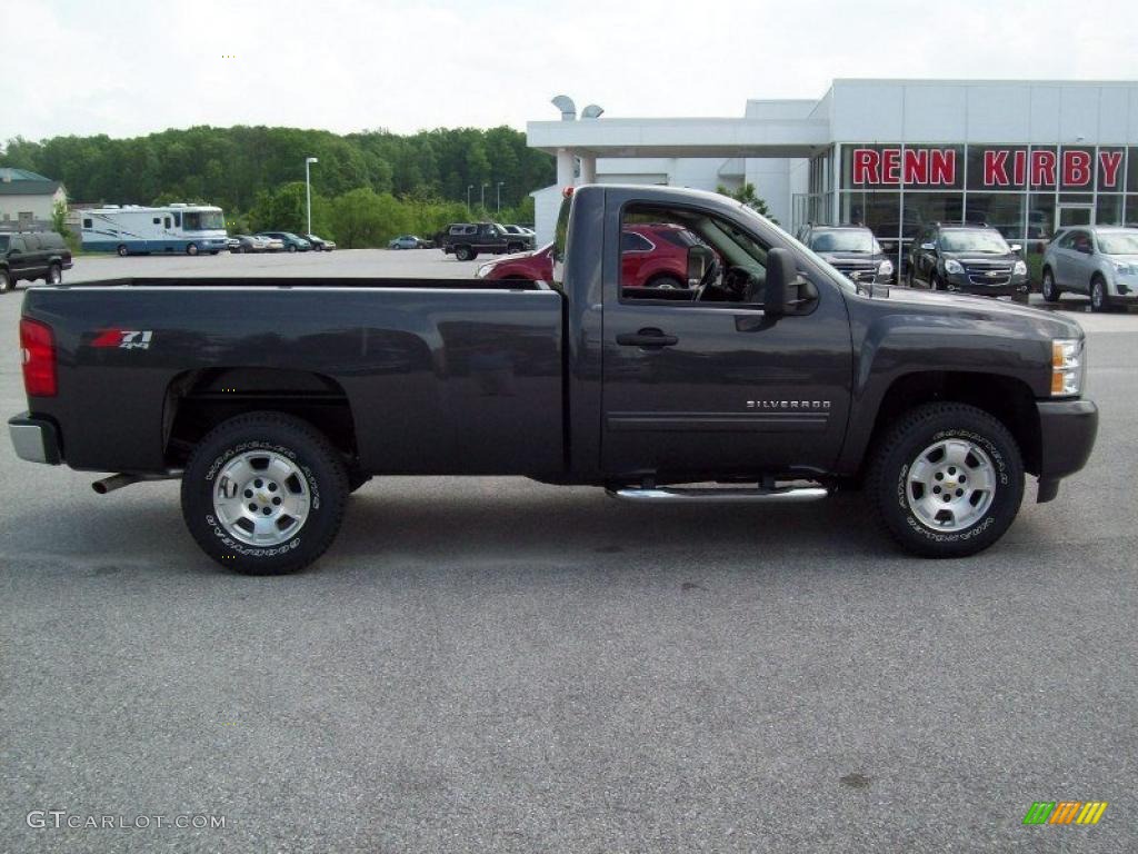 2011 Silverado 1500 LT Regular Cab 4x4 - Taupe Gray Metallic / Ebony photo #13