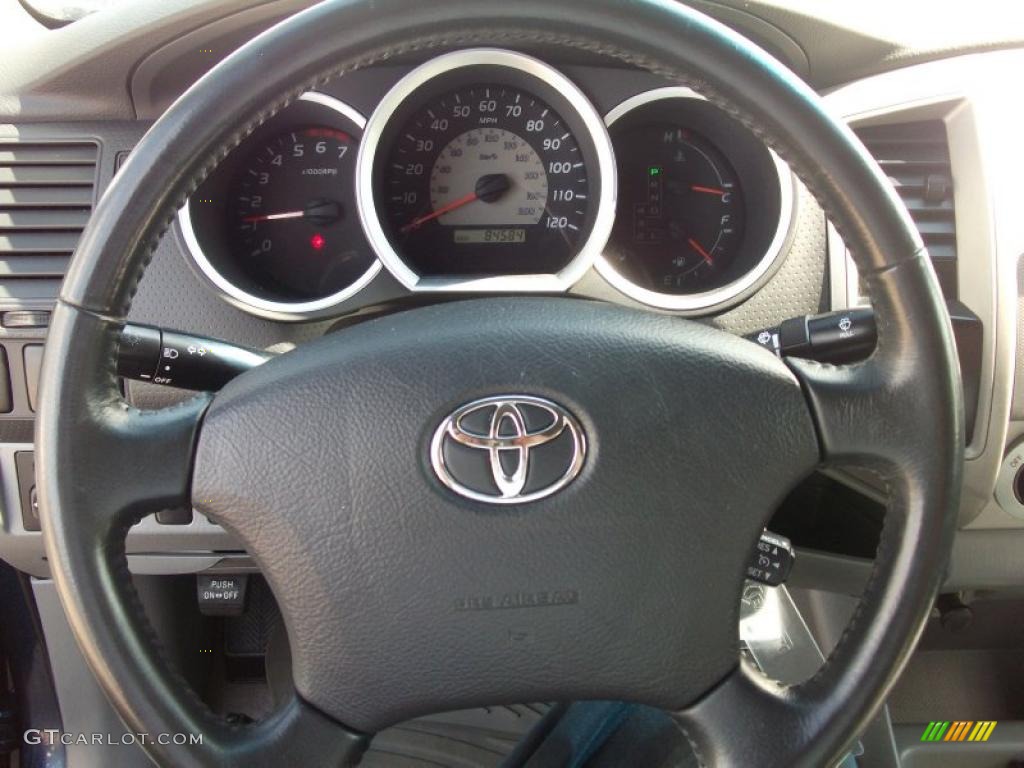 2005 Toyota Tacoma PreRunner Double Cab Graphite Gray Steering Wheel Photo #49436740