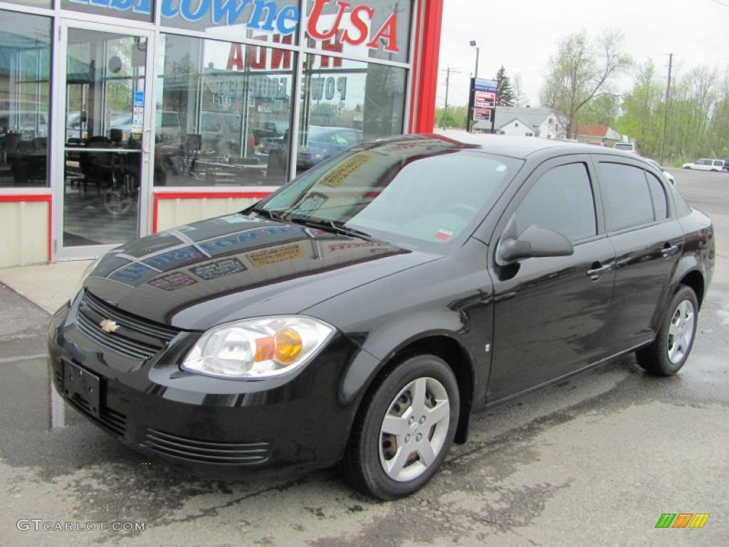 2007 Cobalt LS Sedan - Black / Gray photo #1