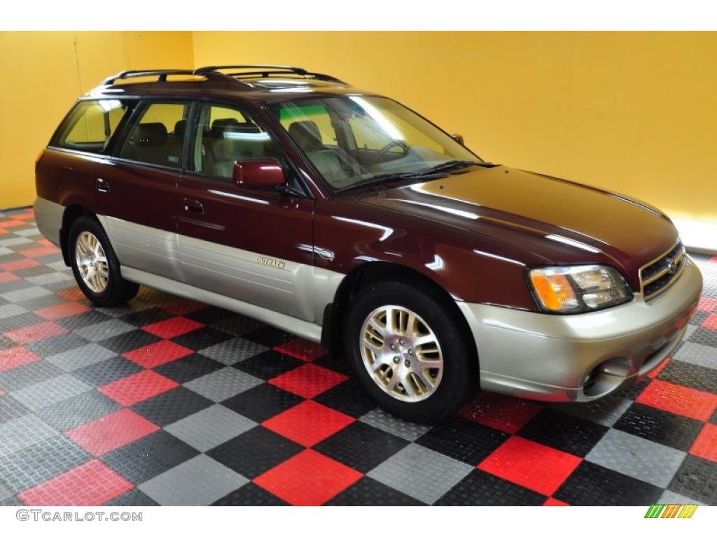 2001 Outback L.L.Bean Edition Wagon - Winestone Red Pearl / Beige photo #1