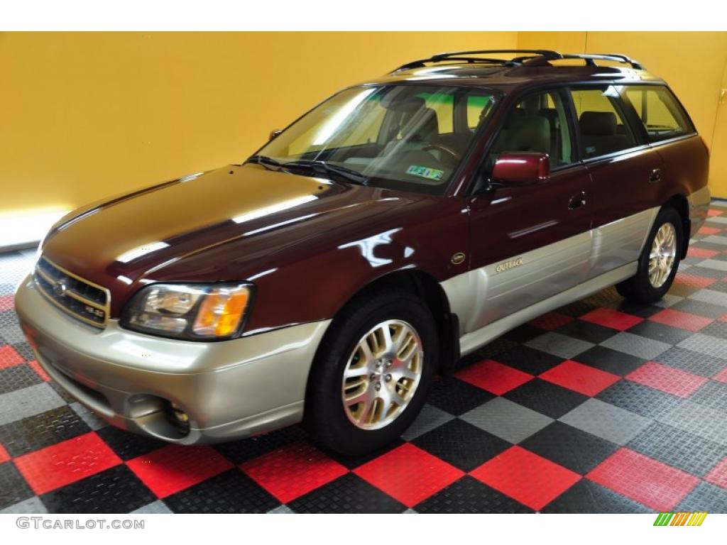 2001 Outback L.L.Bean Edition Wagon - Winestone Red Pearl / Beige photo #2
