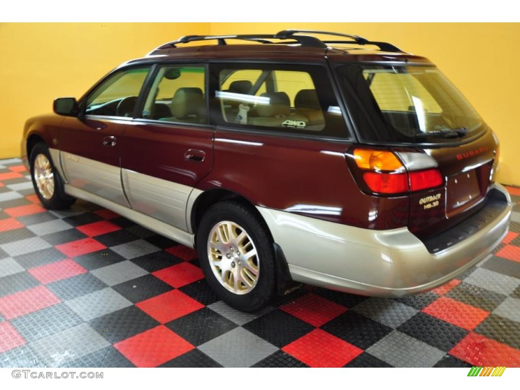 2001 Outback L.L.Bean Edition Wagon - Winestone Red Pearl / Beige photo #3