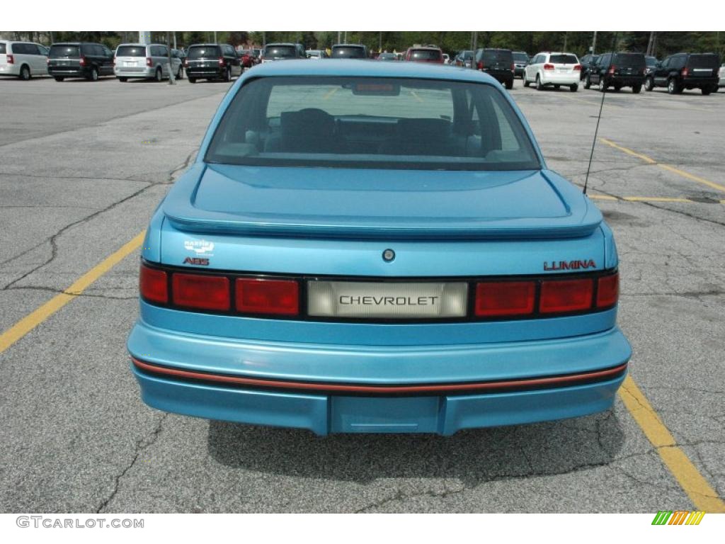 1992 Lumina Euro Sedan - Medium Maui Blue Metallic / Blue photo #5