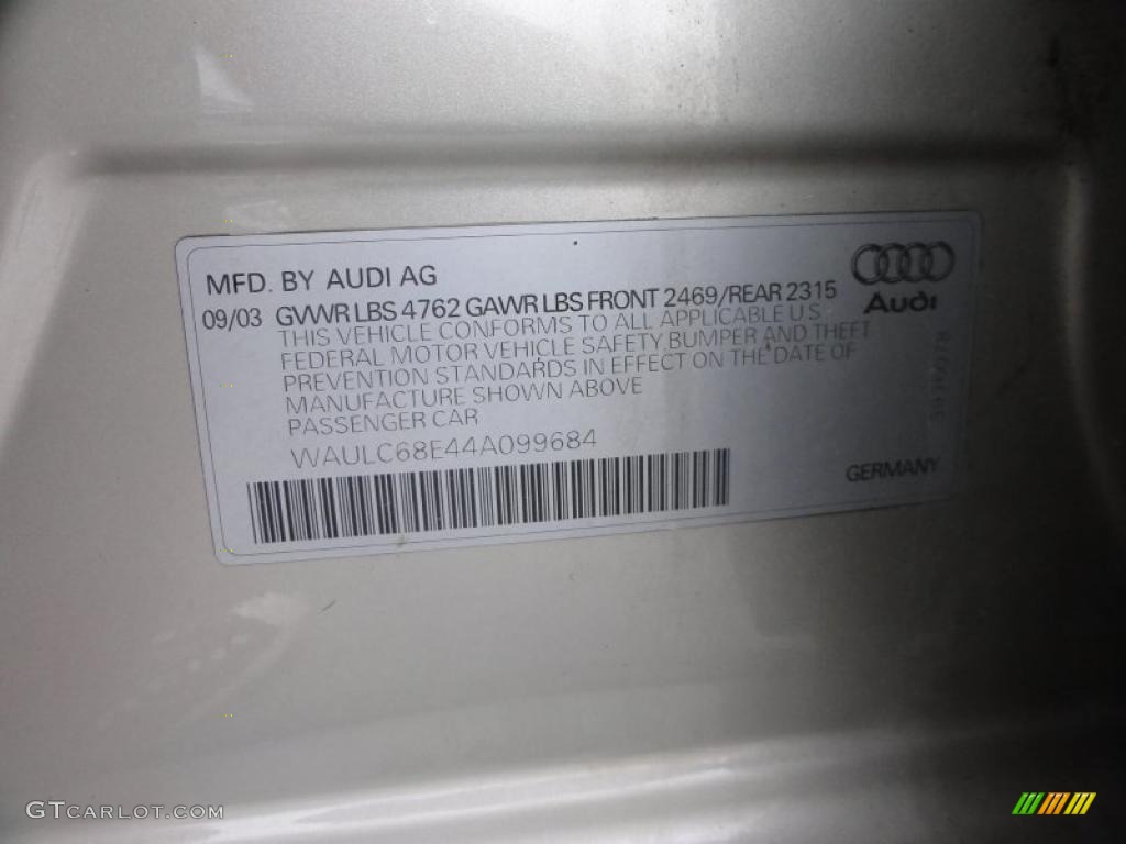 2004 A4 1.8T quattro Sedan - Champagne Metallic / Beige photo #51
