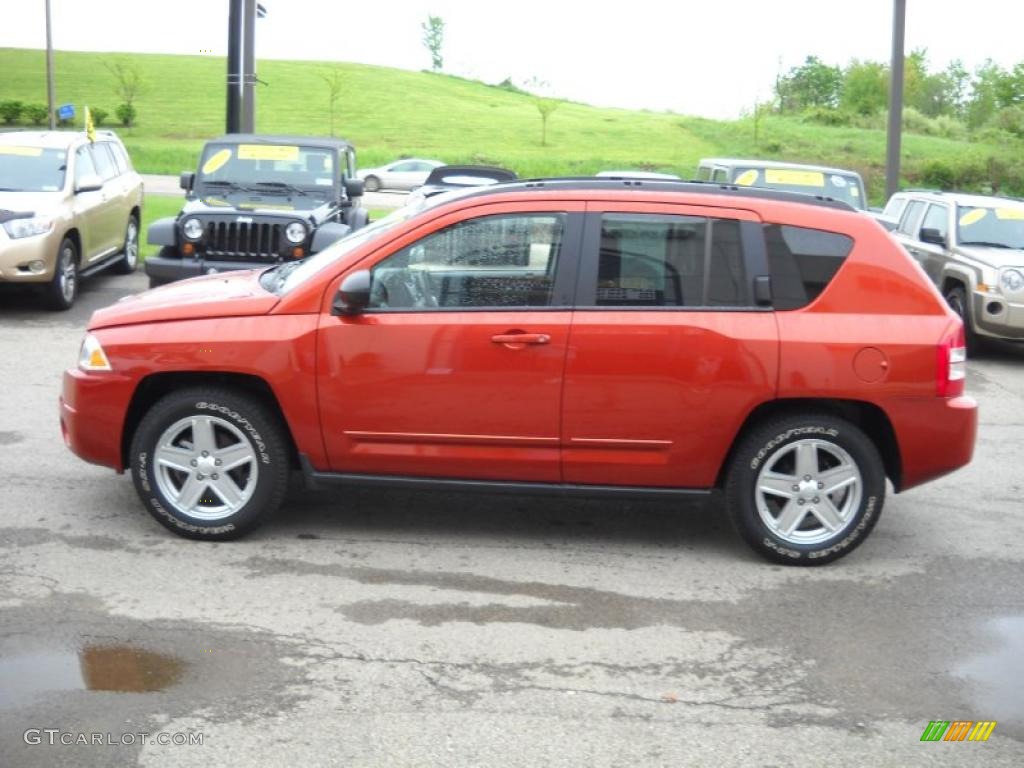 Sunburst Orange Pearl 2010 Jeep Compass Sport 4x4 Exterior Photo #49442875