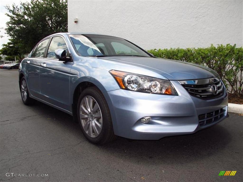 2011 Accord EX-L V6 Sedan - Celestial Blue Metallic / Black photo #1