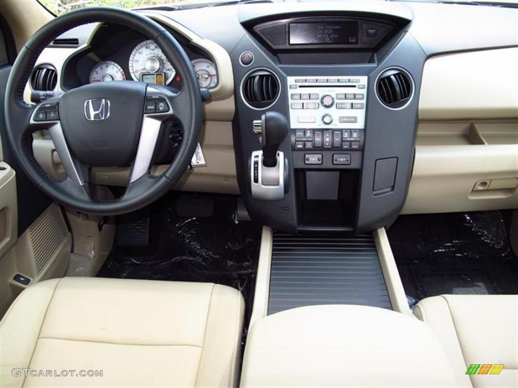 2011 Honda Pilot EX-L Beige Dashboard Photo #49450360