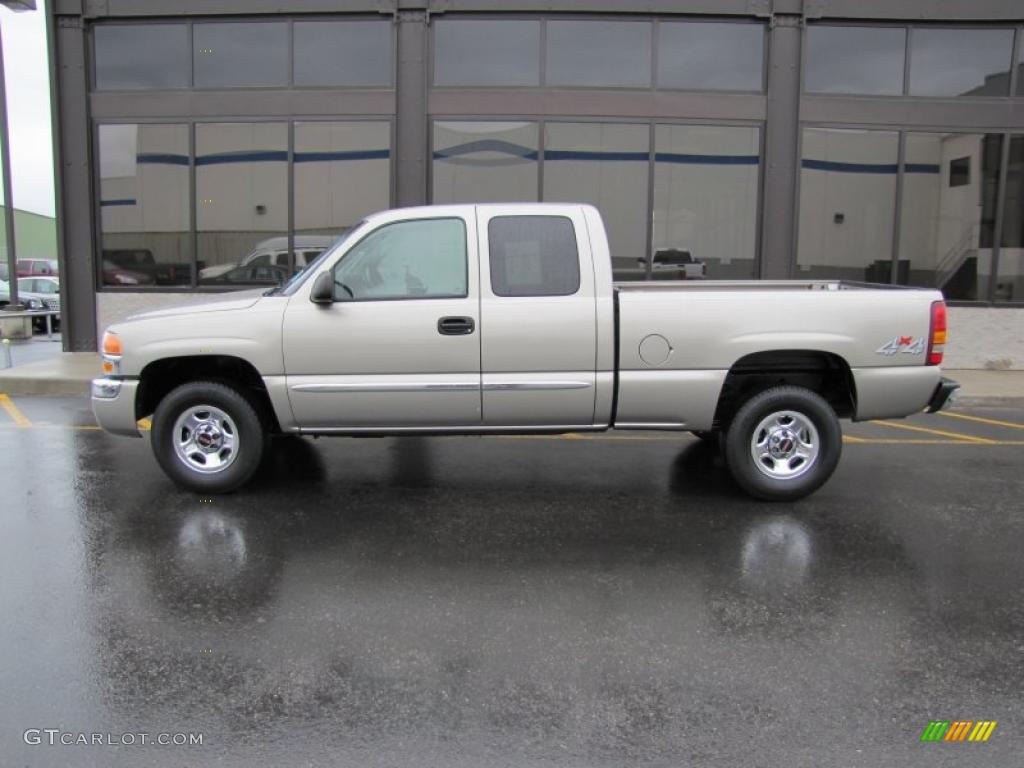 Pewter Metallic 2003 GMC Sierra 1500 SLE Extended Cab 4x4 Exterior Photo #49450456