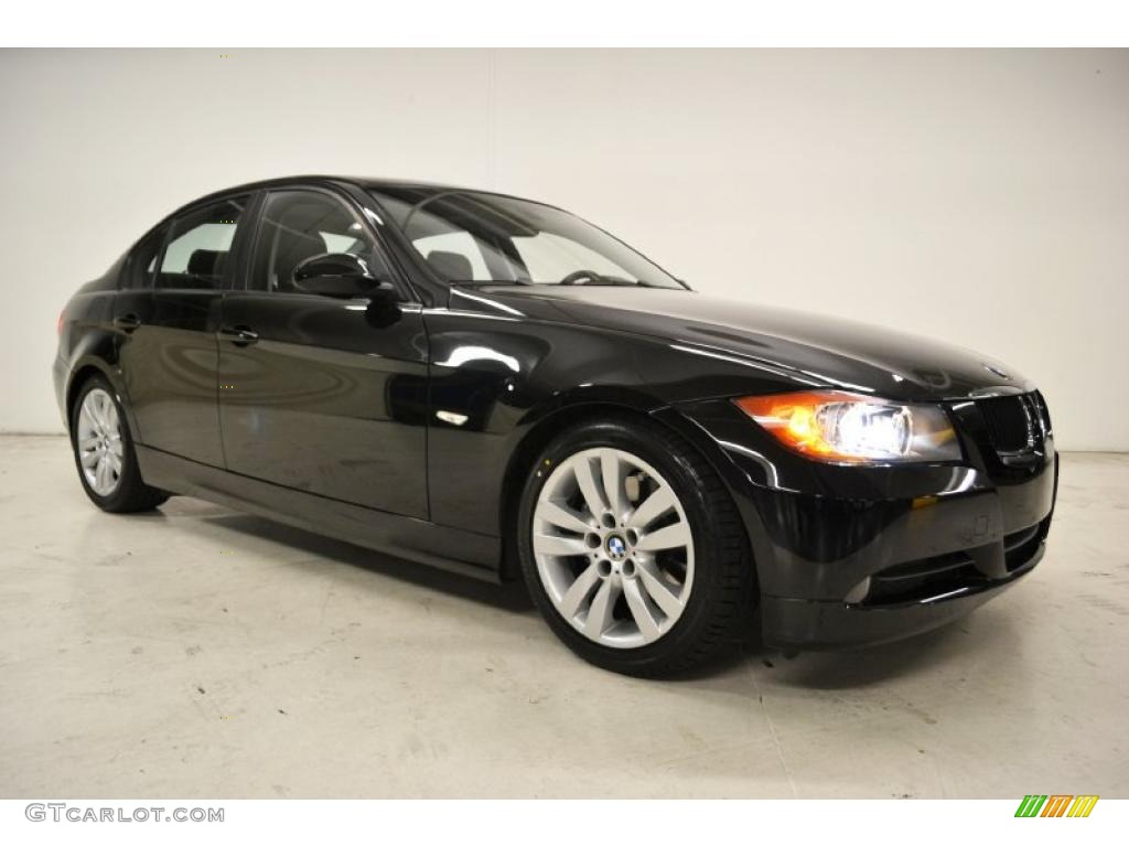 2008 3 Series 328i Sedan - Jet Black / Black photo #2