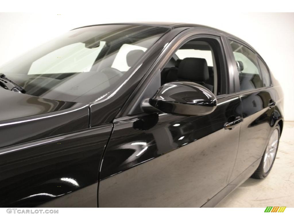 2008 3 Series 328i Sedan - Jet Black / Black photo #13