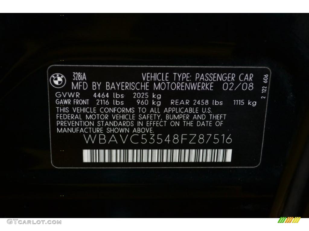 2008 3 Series 328i Sedan - Jet Black / Black photo #15